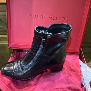 TAMARA MELLON - LEATHER, BLACK - BOOTS 38 - MADE IN ITALY